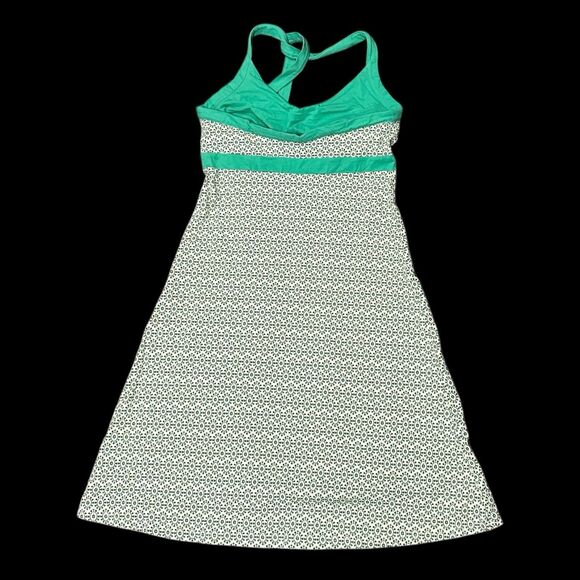 Patagonia Iliana Halter Midi Sport Dress Womens M Green Organic Cotton Babydoll - Picture 2 of 4